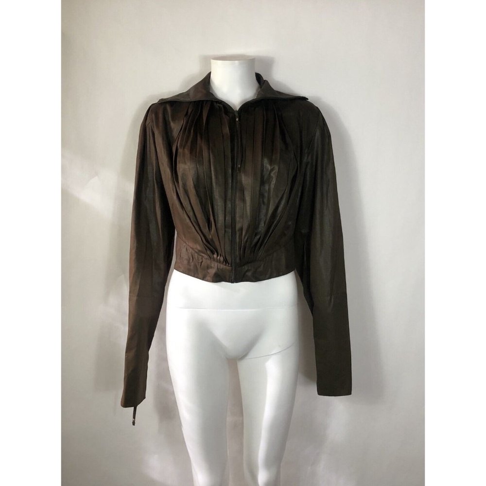 Rare Vtg Jean Paul Gaultier Brown Jacket M - Picture 2 of 7